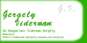 gergely viderman business card